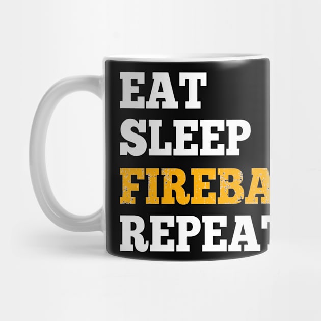 Eat Sleep Fireball Repeat - Design for RPG Gamers by HopeandHobby